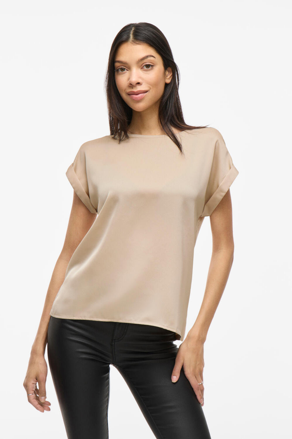 Viellette satin top - Cement